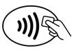 The contactless payment symbol.