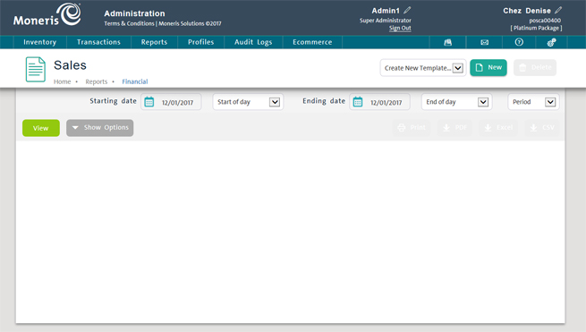 Using date parameters when generating the report.