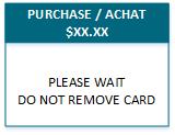 The Please Wait Do Not Remove Card prompt.