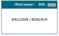 The Welcome/Bonjour screen.